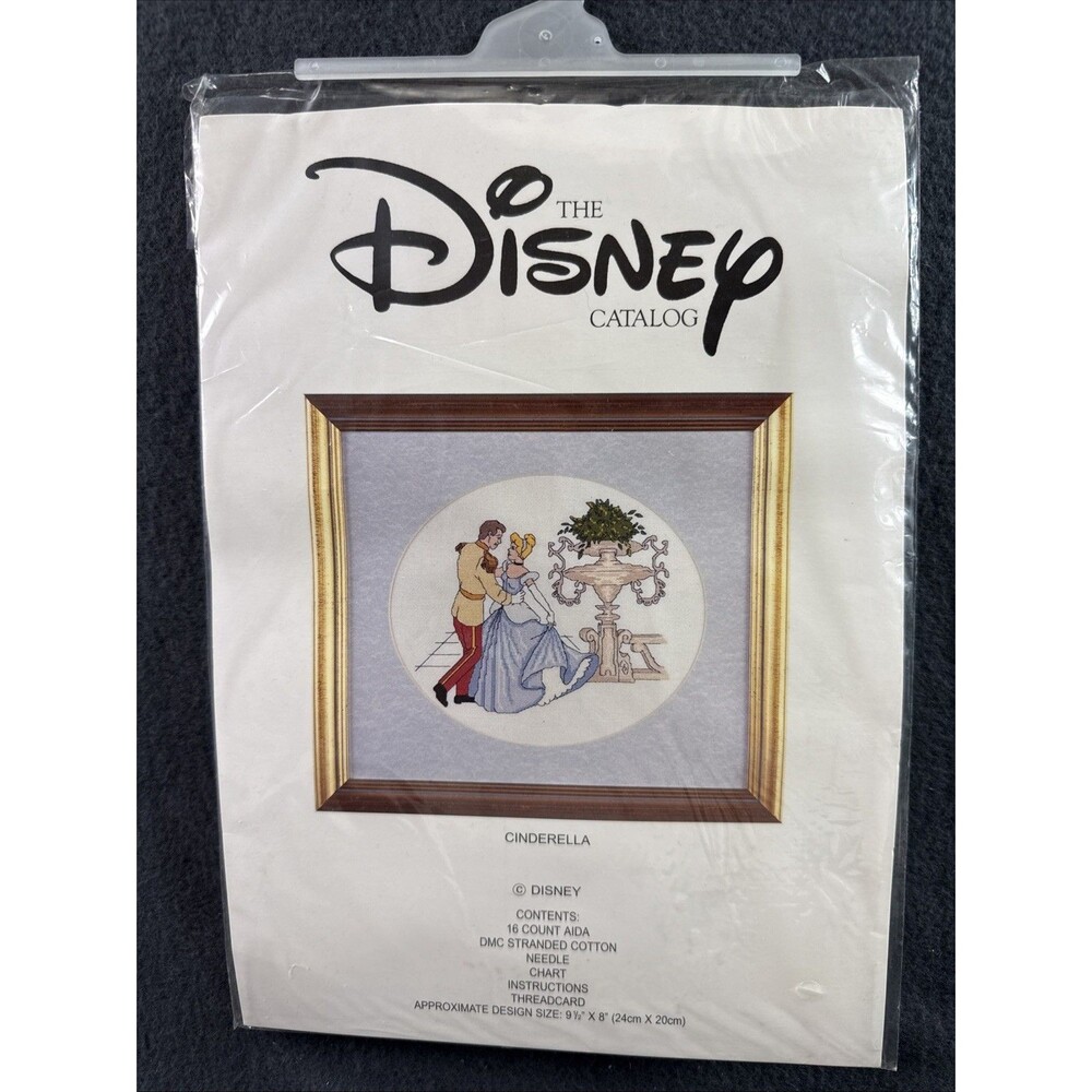 Vintage Disney Catalog Cinderella Prince Charming Counted Cross Stitch Kit 12721